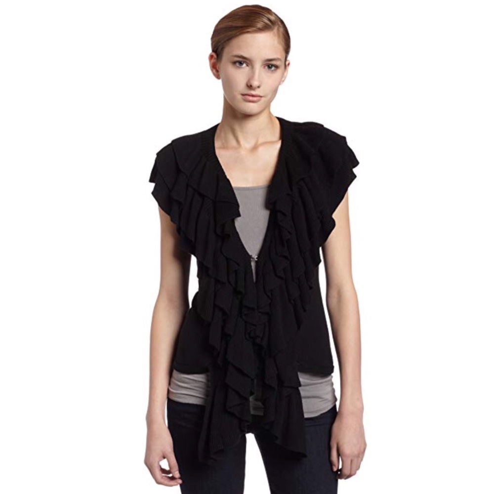 Romeo & Juliet Couture Ruffled Vest - Picture 1 of 7